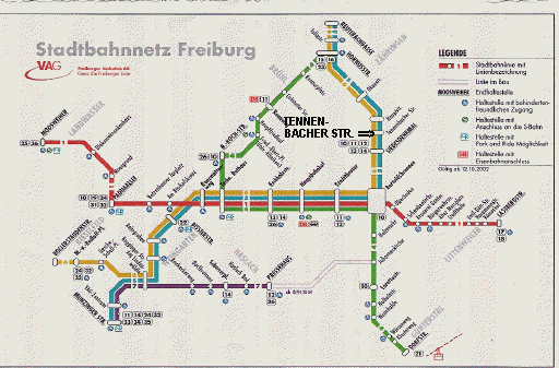 Straßenbahn-Plan